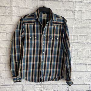 Lucky Brand Men’s Western Pearl Snap Long Sleeve Casual Top Size Small